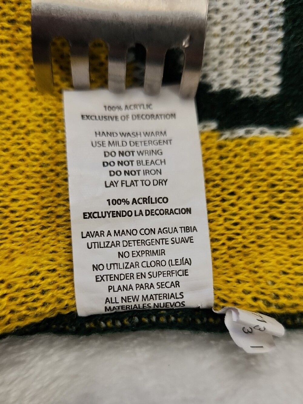 Green Bay Packers Winter Scarf Reversable That Says "Go Pack Go" With The G Logo - Picture 3 of 10